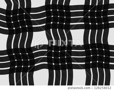 Abstract black white wavy line pattern background geometric design template card element minimalistic vertical horizontal 126258012