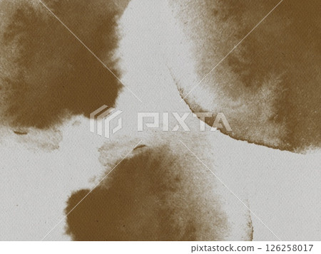 Brown yellow beige neutral camel calm watercolor abstract circles pattern template background paper high-quality texture pastel dull  126258017