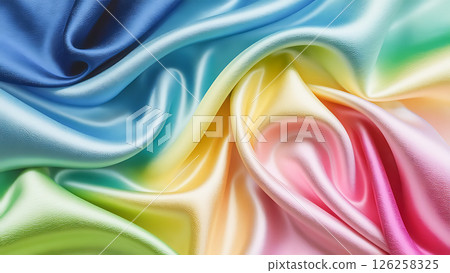 閃亮的彩色織物懸垂背景 126258325