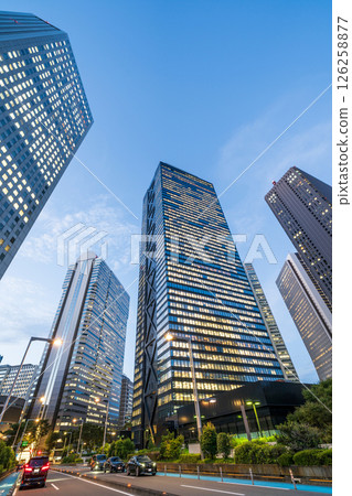 "Tokyo" Shinjuku buildings and evening scenery, Nishi-Shinjuku 126258877