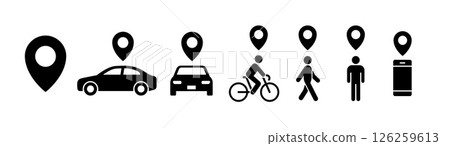 地圖圖釘圖示集 地圖圖釘圖示集 126259613