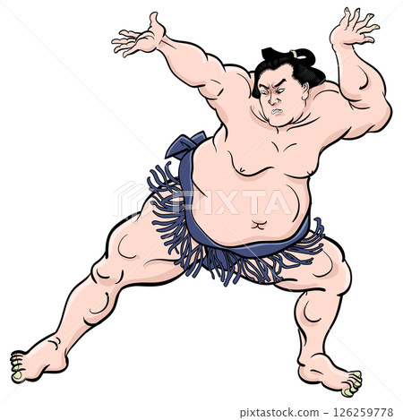 Sumo - Throwing wrestler 126259778