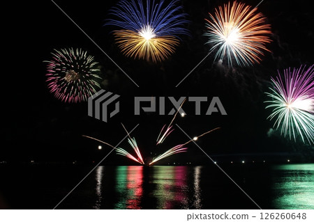 Kasumi Fireworks Festival, Sea of Japan, Fireworks Festival on the Sea, Hyogo Prefecture Kasumi Fireworks Festival, Sea of Japan, Fireworks Festival on the Sea, Hyogo Prefecture 126260648