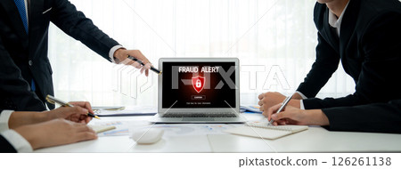 Cyber security software show alert of cyber attack for protection brisk 126261138
