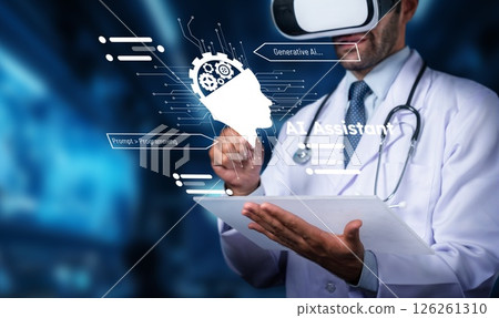 Innovative Doctor Using Virtual Reality Technology for AI-Assisted Diagnosis and Treatment in Modern Medical Practice and Healthcare Solutions. PHMT 126261310