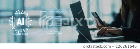 Human interact with AI artificial intelligence brain process generative AI EIDE Human interact with AI artificial intelligence brain process generative AI EIDE 126261646