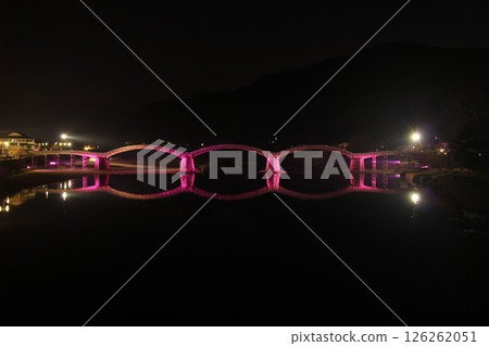 「錦帶橋之夜」燈飾 日本山口縣岩國觀光 錦帶橋 126262051