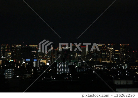 Umeda night view, buildings, distant view Umeda night view, buildings, distant view 126262250