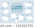 Worry speech bubble material set 126262705
