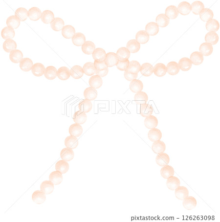 White Pearl Bow Watercolor Beadded Ribbon Vintage y2k Aesthetic 126263098
