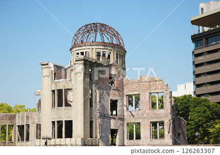 廣島：晴朗天氣下的原子彈爆炸圓頂屋 126263307