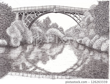 Landscape with a bridge 126263339