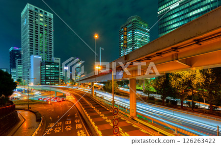Tokyo night view, Akasaka Mitsuke intersection 126263422