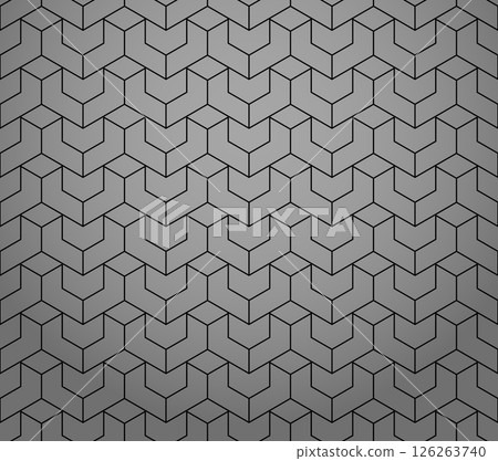 The geometric pattern with lines. Seamless vector background. Gray and black texture. Graphic modern pattern. Simple lattice graphic design 126263740