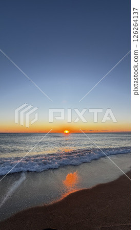 Sunset ocean beach. High quality photo Sunset ocean beach. High quality photo 126264137