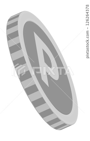 Sparkling silver point coin illustration image material Sparkling silver point coin illustration image material 126264378
