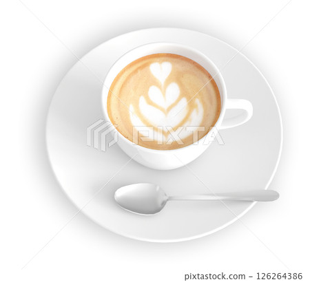 咖啡 - 咖啡拿鐵藝術 1（上角） 126264386