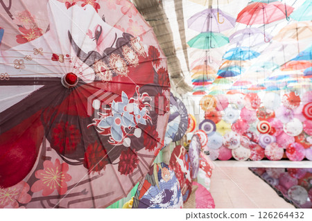 Herb garden's colorful "Umbrella Sky", Inawashiro Town, Fukushima Prefecture Herb garden's colorful "Umbrella Sky", Inawashiro Town, Fukushima Prefecture 126264432