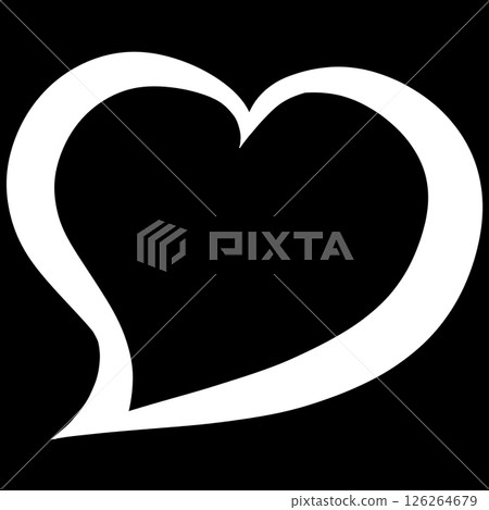 白色講話泡泡風格心形符號 126264679