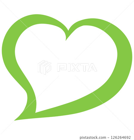 Green speech bubble style heart symbol Green speech bubble style heart symbol 126264692