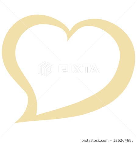 A light yellow speech bubble-like heart symbol A light yellow speech bubble-like heart symbol 126264693