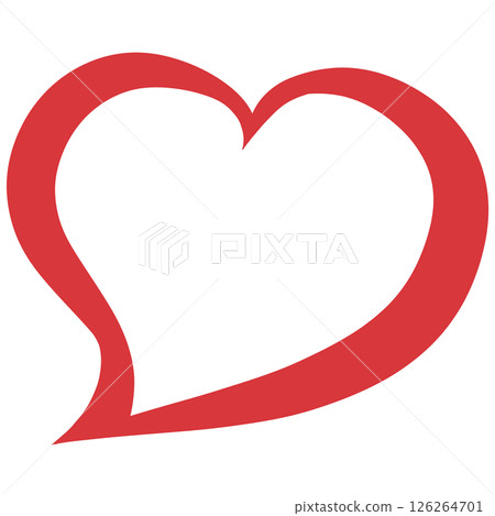 Pink speech bubble style heart symbol 126264701