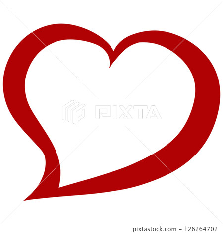 Red speech bubble style heart symbol Red speech bubble style heart symbol 126264702