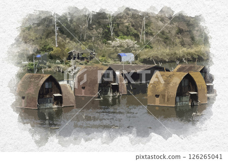 岡山縣瀨戶內市志官綠色農場舊址水彩畫風格的水中民宿村 126265041