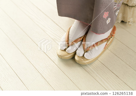 Wearing Japanese clothes, kimonos and sandals Wearing Japanese clothes, kimonos and sandals 126265138