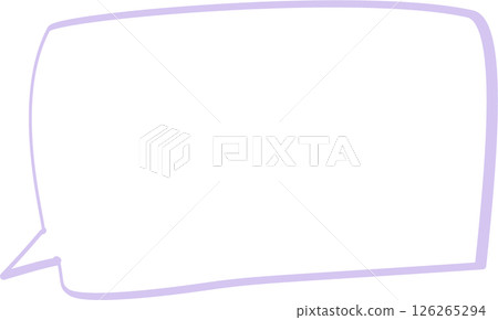 Pastel colored hand-drawn style speech bubble (transparent background) 126265294