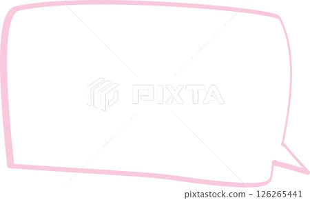 Pastel colored hand-drawn style speech bubble (transparent background) Pastel colored hand-drawn style speech bubble (transparent background) 126265441