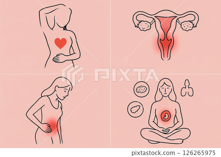 Fertility treatment support concept women's health, poster set highlights treatment process and visualization combines caring tone with educational clarity for fertility and women's health solutions Fertility treatment support concept women's health, poster set highlights treatment process and visualization combines caring tone with educational clarity for fertility and women's health solutions 126265975