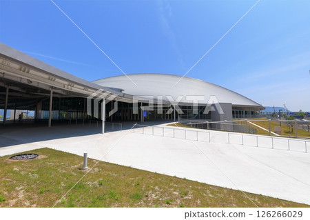 [Kagawa Prefecture] New Kagawa Prefectural Gymnasium (Anabuki Arena Kagawa) newly built at Sunport Takamatsu 126266029