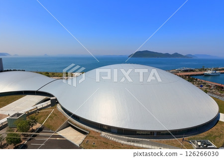 [Kagawa Prefecture] New Kagawa Prefectural Gymnasium (Anabuki Arena Kagawa) newly built at Sunport Takamatsu 126266030
