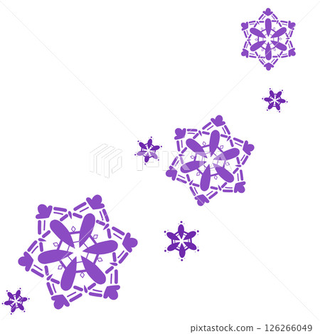 Purple lace-like snow decoration Purple lace-like snow decoration 126266049