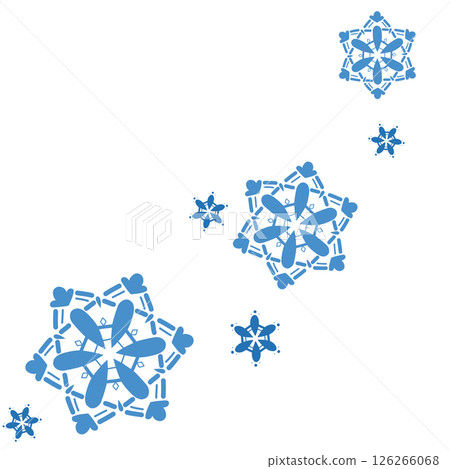 Blue lace-like snow decoration Blue lace-like snow decoration 126266068
