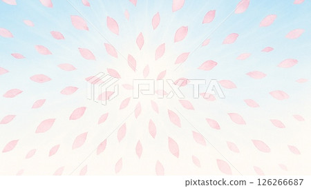 Radiating composition of ephemeral cherry blossoms 126266687