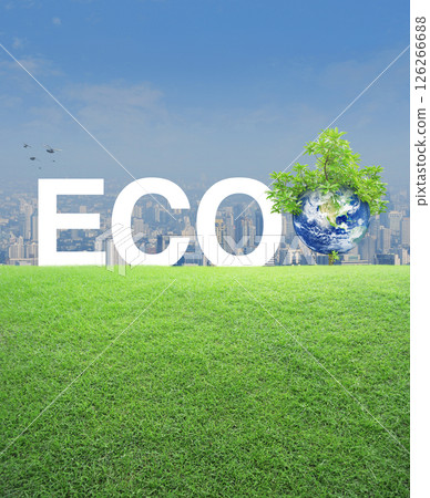Ecology saving power and energy concept, Save the earth concept, Elements of this image furnished by NASA 126266688
