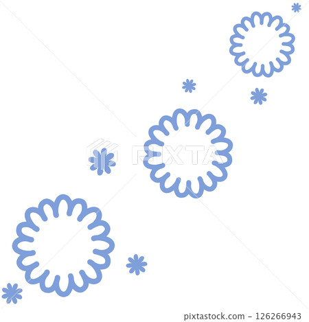 許多淡藍色的花 126266943