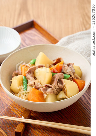 Pork nikujaga (beef and potatoes) | A staple of Japanese home cooking Pork nikujaga (beef and potatoes) | A staple of Japanese home cooking 126267010