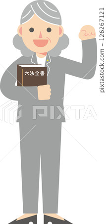 A businessman posing in a fist pump with the Six Codes in hand 126267121