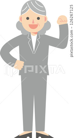 A woman in a suit to pose A woman in a suit to pose 126267125
