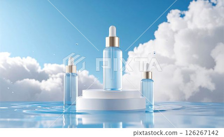 Skin beauty cosmetics container bottle skin care lotion beauty essence milk lotion medicine medical drug 126267142