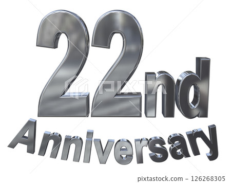 3DCG text "22nd Anniversary/22nd Anniversary Mark Sparkle" 3DCG text "22nd Anniversary/22nd Anniversary Mark Sparkle" 126268305