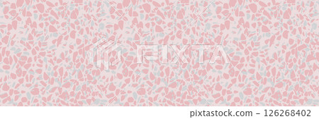Seamless pink terrazzo pattern with marble texture. Modern abstract vector design 126268402
