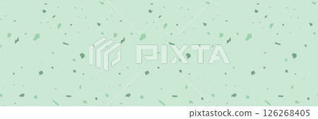 Seamless green terrazzo pattern with marble texture. Modern abstract vector design 126268405