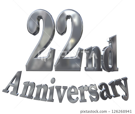 3DCG text "22nd Anniversary/22nd Anniversary Mark Sparkle" 126268941