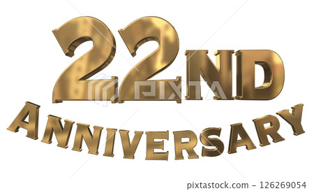 3DCG text "22nd Anniversary/22nd Anniversary Mark Sparkle" 126269054