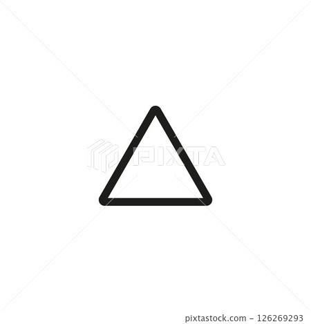 Triangle Icon Vector on white background. Flat and Trendy Sign Symbol Illustration. simple icon 126269293