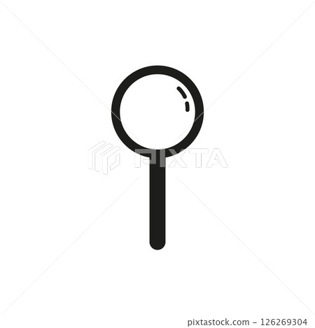 Magnifying glass icon, magnifier or loupe sign. Search icon. eps10 Magnifying glass icon, magnifier or loupe sign. Search icon. eps10 126269304